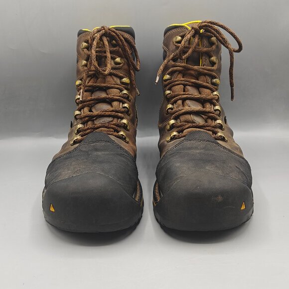 Keen ASTM F2413-18 MEN SZ US 11 M Waterproof Leather Hiking Steel toes boots main image 6